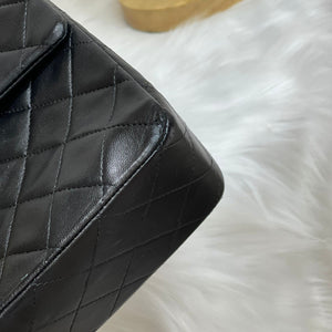 Vintage Double Flap Lambskin Black GHW