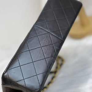 Vintage Double Flap Lambskin Black GHW