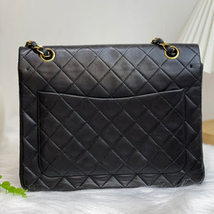 Vintage Double Flap Lambskin Black GHW