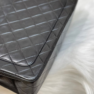 Vintage Double Flap Lambskin Black GHW