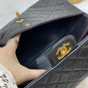 Vintage Double Flap Lambskin Black GHW