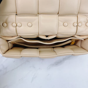 Padded Cassette Bag Leather Beige GHW
