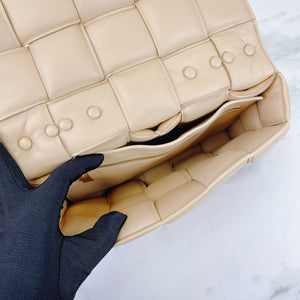 Padded Cassette Bag Leather Beige GHW