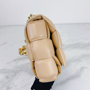 Padded Cassette Bag Leather Beige GHW