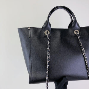 Deauville Tote Studded Large Caviar Black SHW