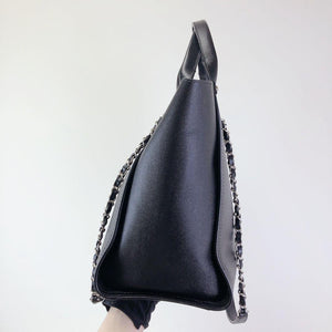 Deauville Tote Studded Large Caviar Black SHW