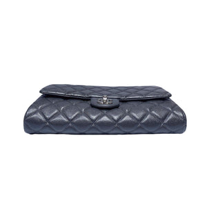 Classic Clutch w/chain Caviar Charcoal Grey SHW