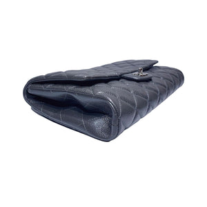 Classic Clutch w/chain Caviar Charcoal Grey SHW