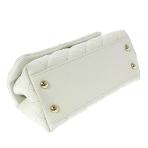 Coco Handle Mini Caviar Iridescent White LGHW