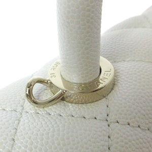 Coco Handle Mini Caviar Iridescent White LGHW