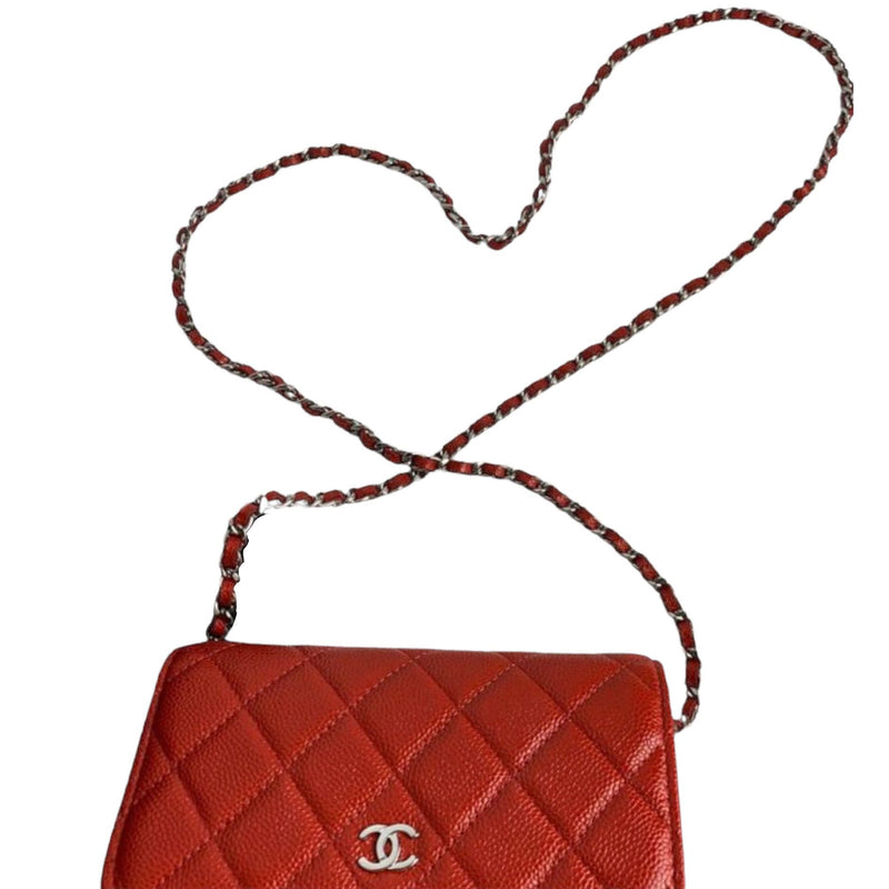 WOC Mini Red Leather SHW
