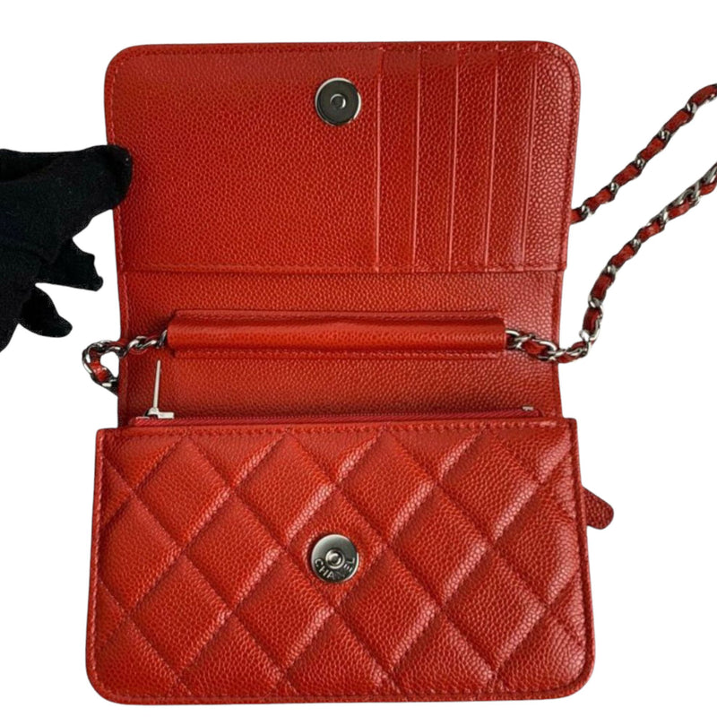 WOC Mini Red Leather SHW