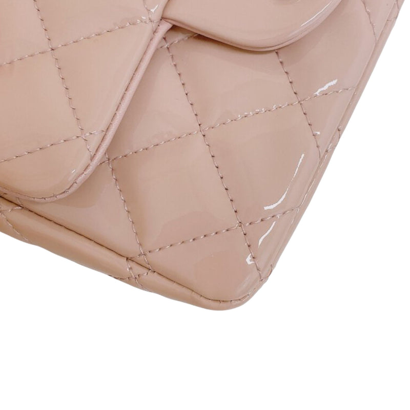 Classic Flap Mini Square Patent Pink SHW