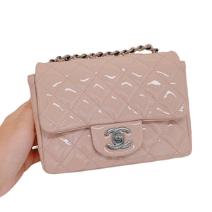 Classic Flap Mini Square Patent Pink SHW