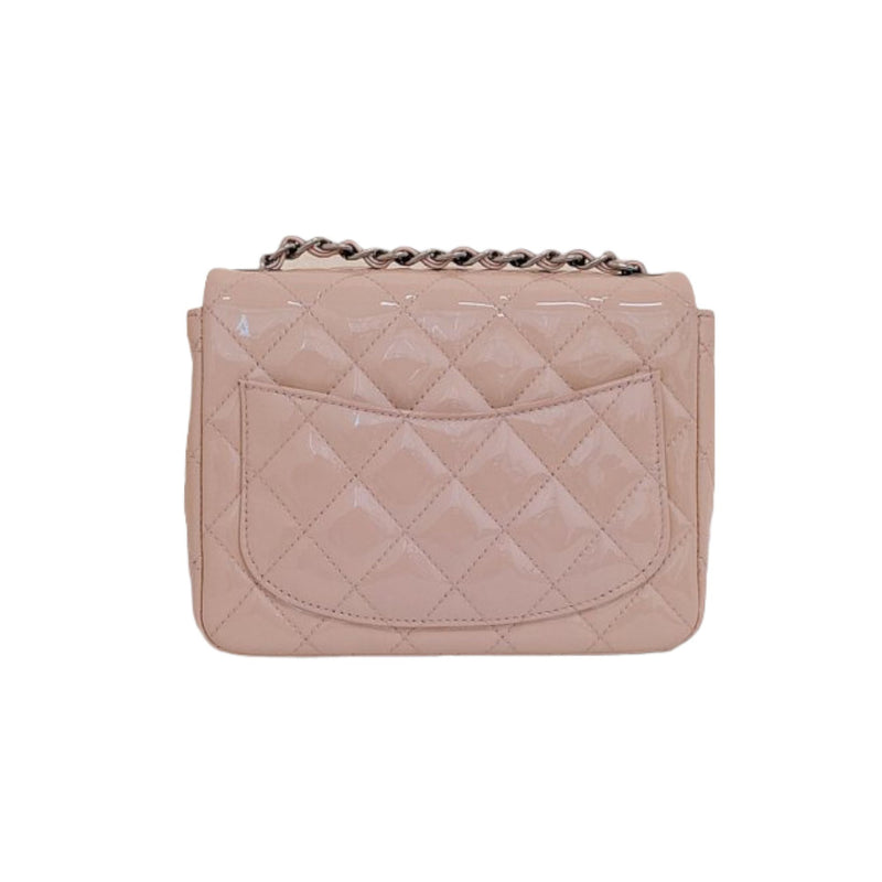 Classic Flap Mini Square Patent Pink SHW