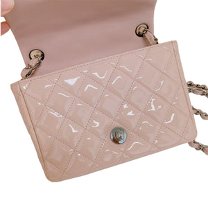 Classic Flap Mini Square Patent Pink SHW