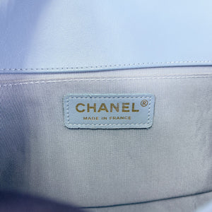 Boy Old Medium Lambskin Light Blue GHW
