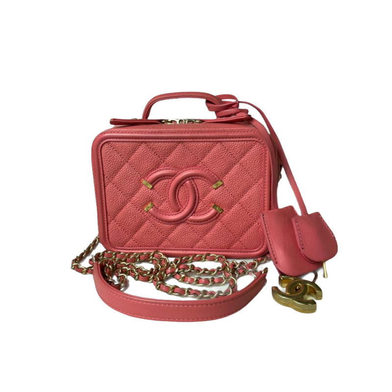 CHANEL 19C Barbie Pink Caviar Medium Classic Flap Bag