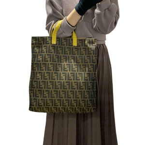 Tobacco Zucca Shopping Tote Canvas Brown