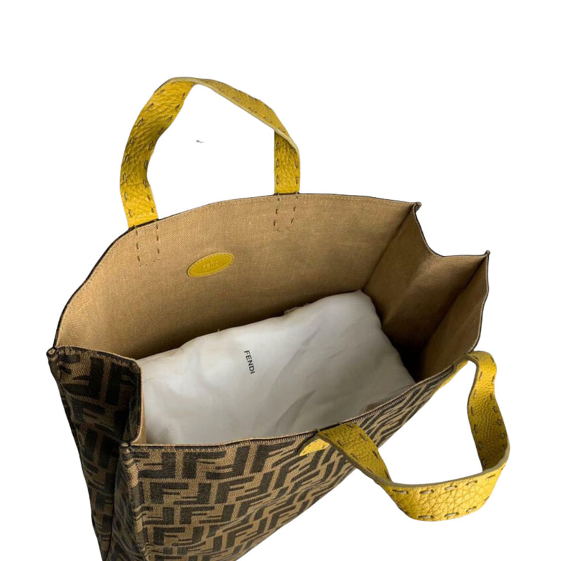 Tobacco Zucca Shopping Tote Canvas Brown