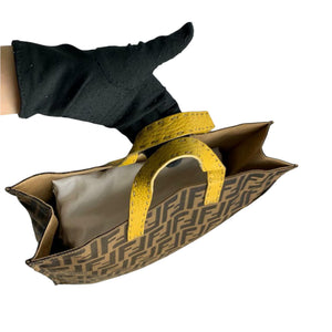 Tobacco Zucca Shopping Tote Canvas Brown