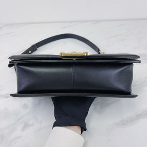 Boy Medium Calfskin Black GHW