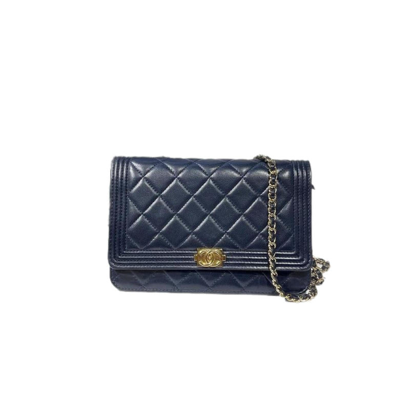 Chanel Wallet On Chain Python Blue  SACLÀB