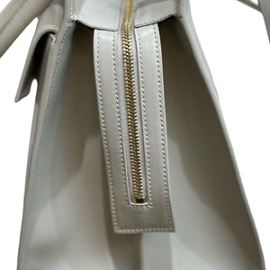 Uptown Tote Medium Leather White GHW