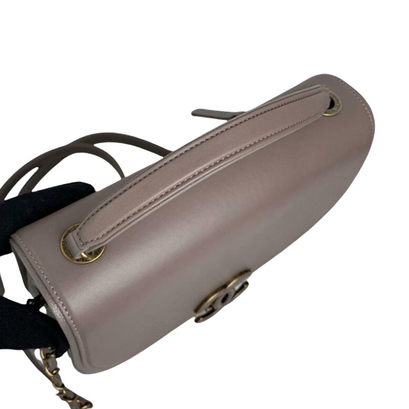 Coco Curve Flap Medium Lambskin Taupe GHW