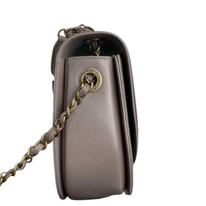 Coco Curve Flap Medium Lambskin Taupe GHW