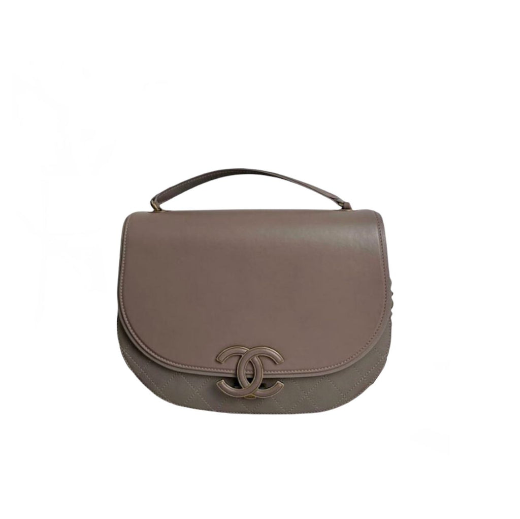 Coco Curve Flap Medium Lambskin Taupe GHW