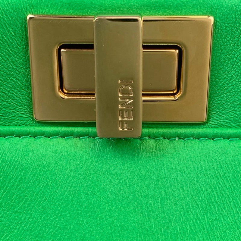 Peekaboo Mini Leather Neon Green GHW