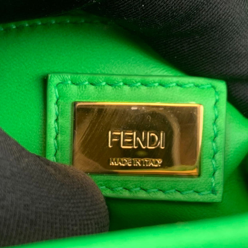 Peekaboo Mini Leather Neon Green GHW