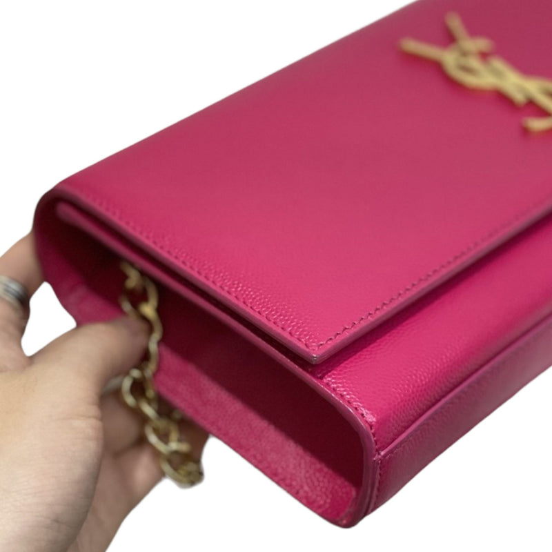 Monogram Cassandre Clutch Leather Hot Pink GHW