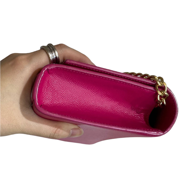 Monogram Cassandre Clutch Leather Hot Pink GHW