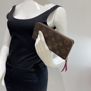 Clemence Wallet Monogram Canvas Brown GHW