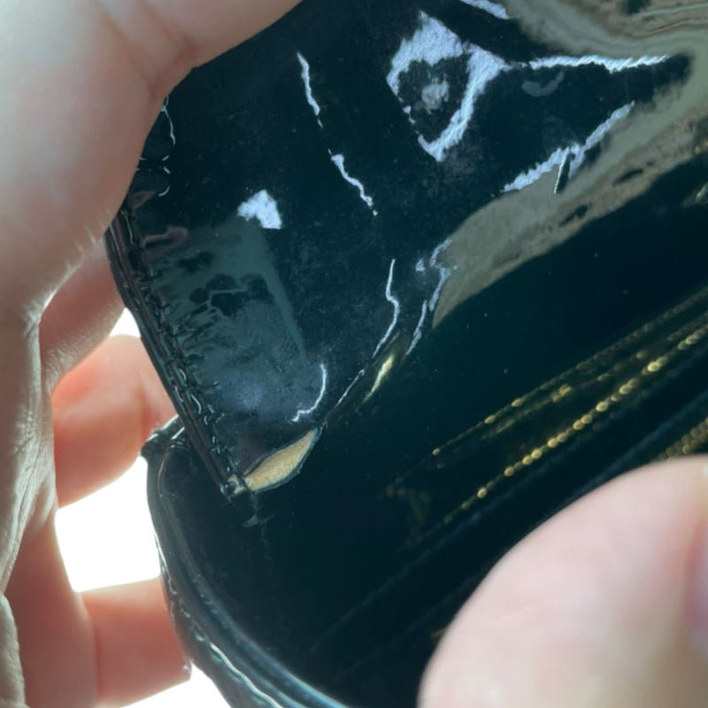 Lady Dior Mini Patent Dark Grey GHW