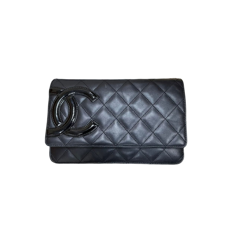 chanel wallet on chain black caviar leather bag