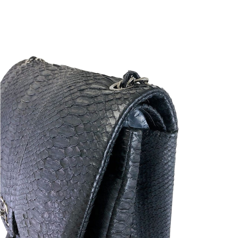 Maxi Double Flap Python Black RHW