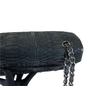 Maxi Double Flap Python Black RHW