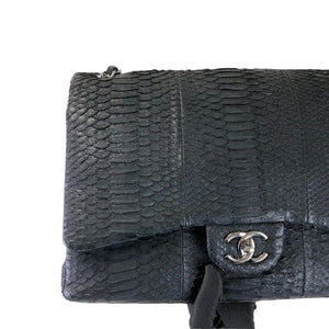 Maxi Double Flap Python Black RHW