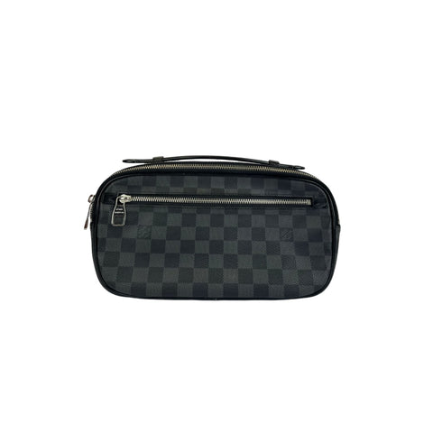 GG Monogram Waist Bag with Silver Front Clasp