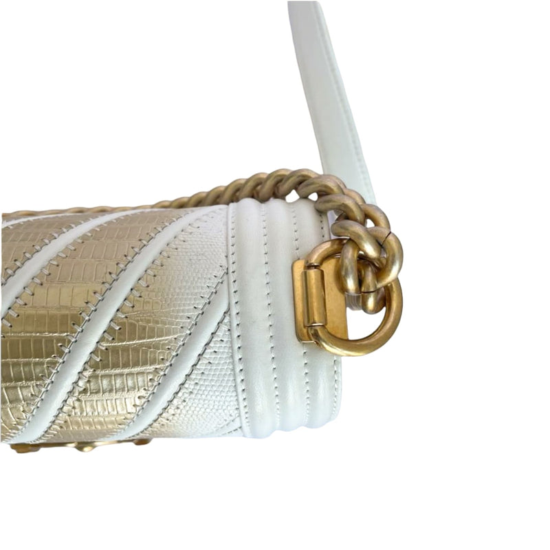 Small Boy Lizard Chevron White GHW
