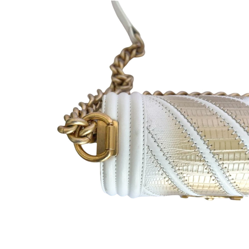 Small Boy Lizard Chevron White GHW