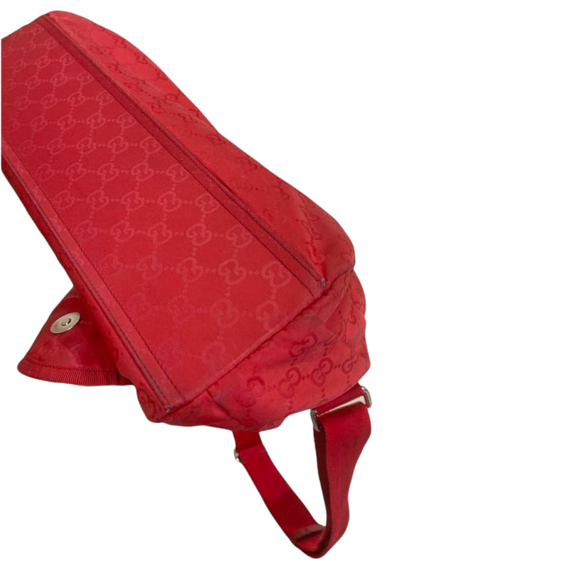 Nylon GG Guccissima Diaper Bag Red SHW