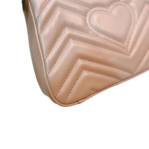 GG Marmont Top Handle Small Leather Beige GHW