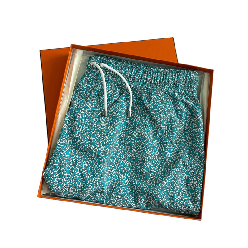 Chaine d'Ancre Boxer de Bain Mini Turquiose