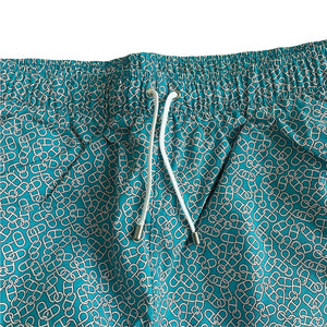 Chaine d'Ancre Boxer de Bain Mini Turquiose