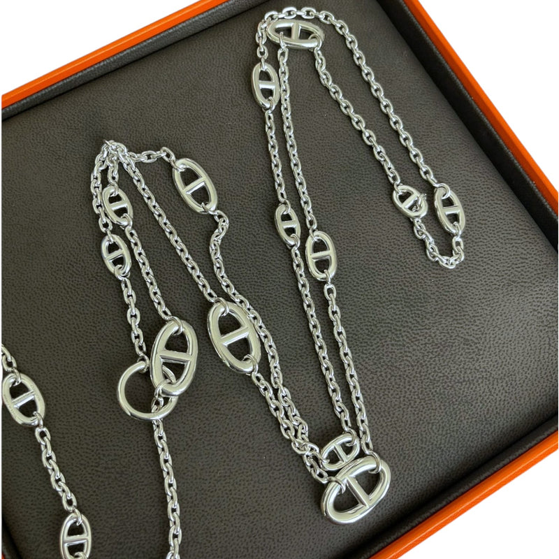 Farandole Long Necklace Silver