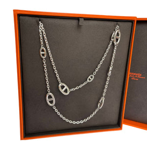 Farandole Long Necklace Silver